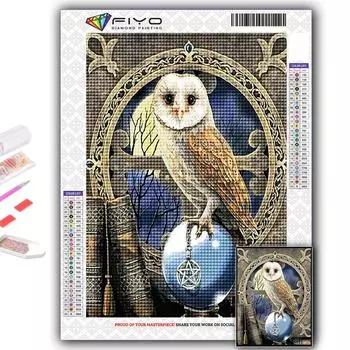 Набор для вышивки крестом DIY Алмазная вышивка Животное Сова Алмазная картина Домашний декор Full Round 20X30CM