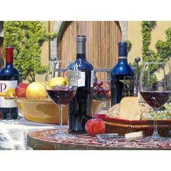 Набор для вышивки крестом DIY Алмазная вышивка Хорошее вино Алмазная картина Мозаика Домашний декор 20X30CM