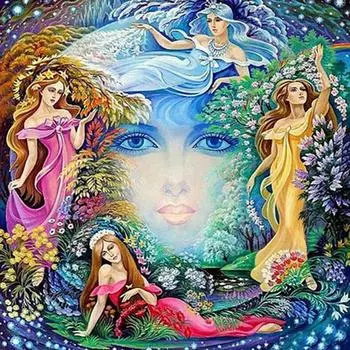 Набор для вышивки крестом DIY Алмазная вышивка Цветочная фея Алмазная картина Мозаика Домашний декор 30X30CM