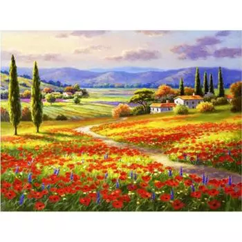 Набор для вышивки крестом DIY Алмазная вышивка Цветок Море Алмазная картина Мозаика Домашний декор 20X30CM