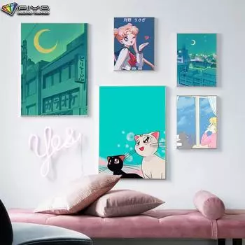 Набор для вышивки крестом DIY Алмазная вышивка Сейлор Мун Алмазная картина Домашний декор Full Round 20X30CM