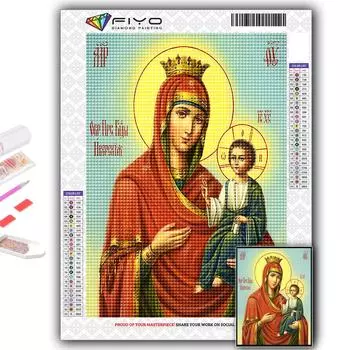 Набор для вышивки крестом DIY Алмазная вышивка Религия Алмазная картина Домашний декор Full Round 20X30CM
