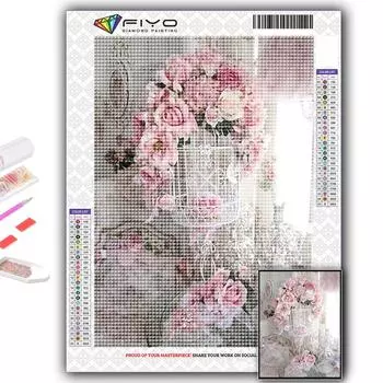 Набор для вышивки крестом DIY Алмазная вышивка Розовые розы Алмазная картина Домашний декор Full Round 20X30CM