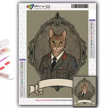 Набор для вышивки крестом DIY Алмазная вышивка Антропоморфные милые животные Алмазная картина Домашний декор Full Round 20X30CM