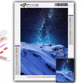 Набор для вышивки крестом DIY Алмазная вышивка Снежная сцена Алмазная картина Домашний декор Full Round 20X30CM