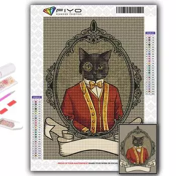 Набор для вышивки крестом DIY Алмазная вышивка Антропоморфные милые животные Алмазная картина Домашний декор Full Round 20X30CM
