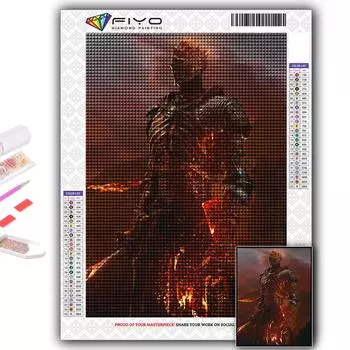 Набор для вышивки крестом DIY Алмазная вышивка Игра Темные души Алмазная картина Домашний декор Full Round 20X30CM