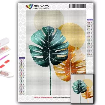 Набор для вышивки крестом DIY Алмазная вышивка Листья гинкго Алмазная картина Домашний декор Full Round 20X30CM