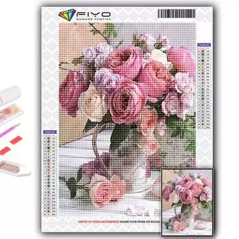Набор для вышивки крестом DIY Алмазная вышивка Цветы в горшках Алмазная картина Домашний декор Full Round 20X30CM