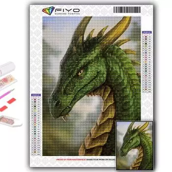 Набор для вышивки крестом DIY Алмазная вышивка Европейский дракон Алмазная картина Домашний декор Full Round 20X30CM