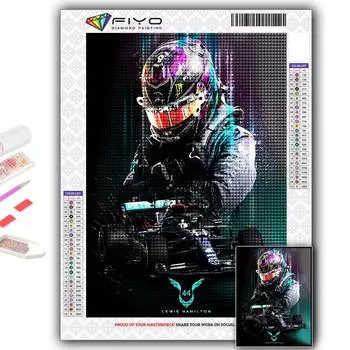Набор для вышивки крестом DIY Алмазная вышивка F1 Гонщик Алмазная картина Домашний декор Full Round 20X30CM