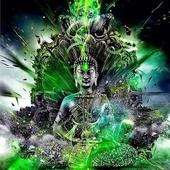 Набор для вышивки крестом DIY Алмазная вышивка Статуя Будды Алмазная картина Мозаика Домашний декор 30X30CM