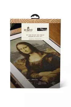 Набор для вышивки крестом DMC x Louvre Museum Collection Da Vinci Mona Lisa Готовый размер Ширина 24 см x Высота 14 штук Инструкция прилагается 35,5 см BK1970/81