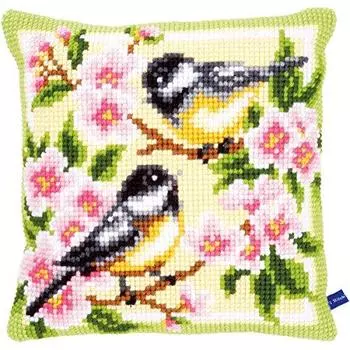 Набор для вышивки крестом «Птицы и цветы» от Vervaco, 15,75 на 15,75