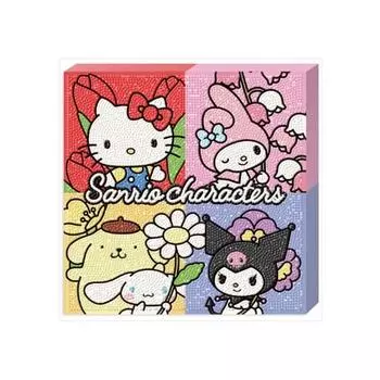 Набор для вышивки крестом «Сделай сам» от KM Ely Holdings Framed 3D Sanrio Flower Circular Gem 25 x 25 см, популярный персонаж в Корее