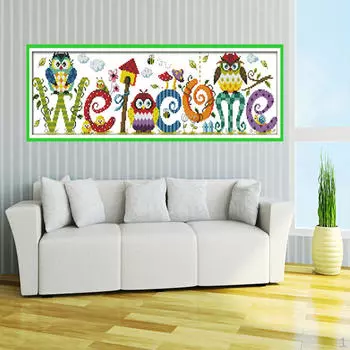 Набор для вышивки «Предварительно напечатанный рисунок» с мотивом «Совы»