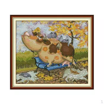 Набор для вышивки птиц «Счетные наборы для вышивания для взрослых» 14CT 34x31cm