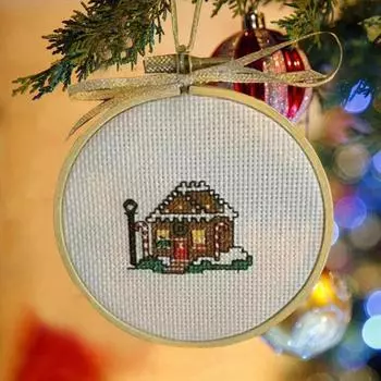 Набор для вышивки «Рождественский отсчет» Сделай сам Вышивка крестом Адвент-календарь 24 дня Набор для ручной вышивки зелёный