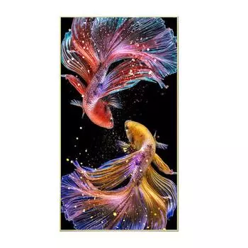 Набор для вышивки своими руками Пейзаж Печатная картина Подвесные бытовые принадлежности Настенный декор Прихожая Вышивка Домашнее украшение