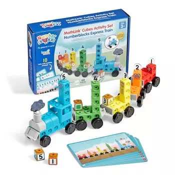 Набор для занятий с кубиками Numberblocks Math Link, обучающая игрушка Numberblocks Express Train Kazuasobi 96094, оригинальный продукт