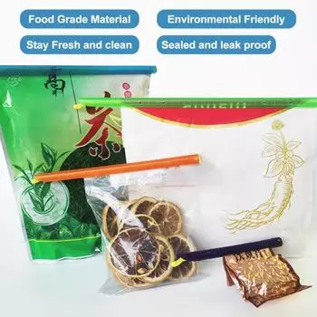 Набор для запечатывания пакетов, герметичные водонепроницаемые зажимы для запечатывания, для сохранения свежести продуктов питания, многоразовые 8pcs