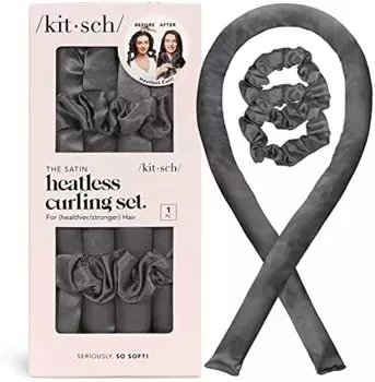 Набор для завивки без нагревания Kitsch Satin — бигуди для завивки волос без нагрева | Безнагревательные бигуди и термобигуди | Бигуди для сна | Безопасный