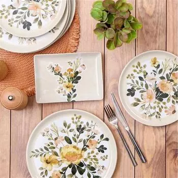 Набор для завтрака Porland с цветочным принтом, 18 предметов