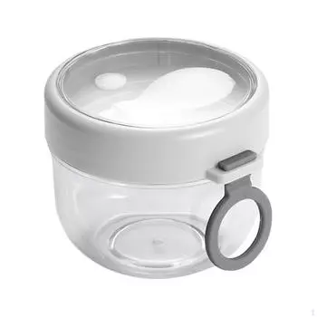 Набор для завтрака в стеклянной банке розовый