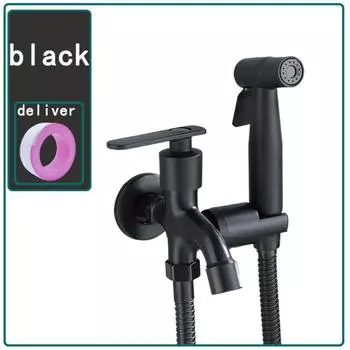 Набор душевой лейки для ванной комнаты с интерфейсом G1/2, 1 вход на 2 выхода, двухходовой душевой набор, принадлежности для ванной комнаты Black Plastic
