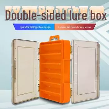 Набор двухслойных коробок для приманки для окуня и мандаринки - Деревянная коробка для хранения креветок Y-type 12 grids жёлтый