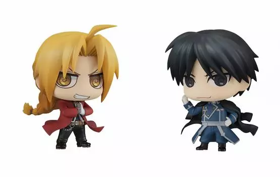 Набор фигурок Chimi Mega Buddy Fullmetal Alchemist Edward Elric Roy Mustang из ПВХ, 65 мм, окрашенная, полная серия! & Приблизительно.