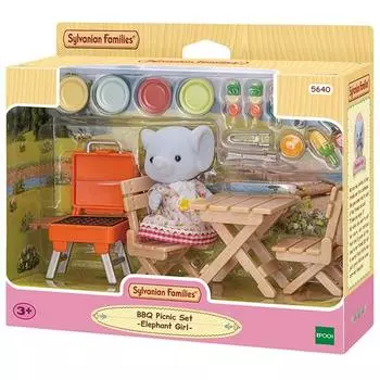 Набор фигурок для кемпинга Sylvanian Family Elephant BBQ 5640, 1 предмет, популярные корейские игрушки
