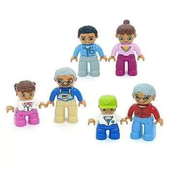 Набор фигурок Pi Lego Duple Family Play 1, разные цвета 6 pieces in one set