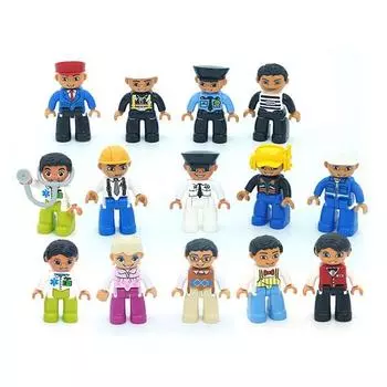 Набор фигурок Pi Lego Duple, работа, профессиональная игра, смешанные цвета