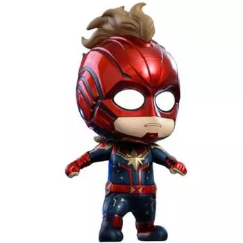 Набор фигурок с качающейся головой Hot Toys Cos Baby Captain Marvel и Moby, корейская игрушка