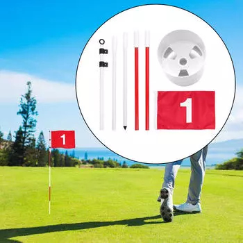 Набор флагов для гольфа и чашек с лунками Short Cup