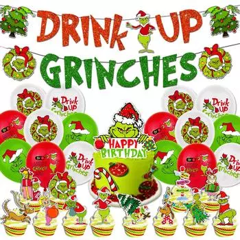 Набор флажков для украшения тематической вечеринки, баннер, топпер для торта, наклейки One Size