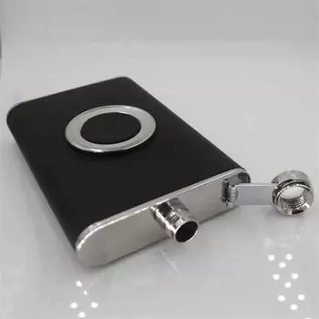 Набор фляжек с воронкой для чашки 8 унций портативная фляга из нержавеющей стали бутылка для виски и алкоголя мини-бутылки подарок для мужчины чёрный