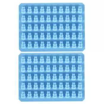 Набор форм для конфет «Мармеладный мишка» Формы для выпечки шоколада «Сделай сам» Инструмент для декора 50 полостей синий