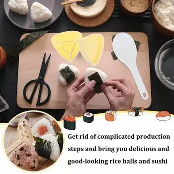 Набор форм для спам-мусуби, ломтерезка для спам-мусуби, треугольные формы для мусуби