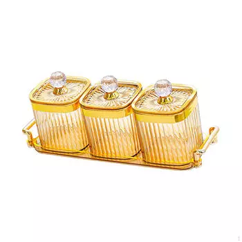 Набор фруктовых тарелок для торжеств Brown 3 grid