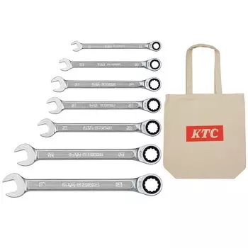 Набор гаечных ключей с храповым механизмом Kyoto Machinery Tools, в комплект входит сумка KTC (КТК) [7 наборов]