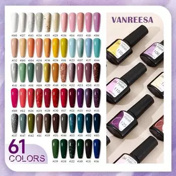 Набор гель-лаков для ногтей VANREESA, гибридный замачиваемый гель для ногтей, УФ-гель-лак, чистый гель, полуперманентный лак, маникюрный набор для салона