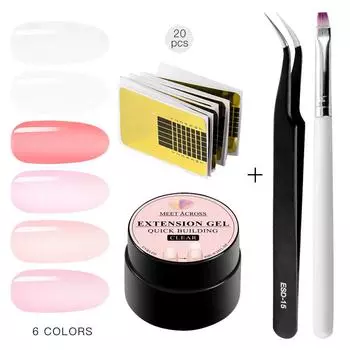 Набор гелей для наращивания ногтей, инструменты для быстрого наращивания ногтей, маникюрный инструмент