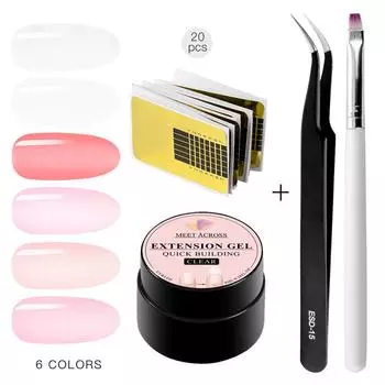 Набор гелей для наращивания ногтей, инструменты для наращивания ногтей, маникюрный инструмент