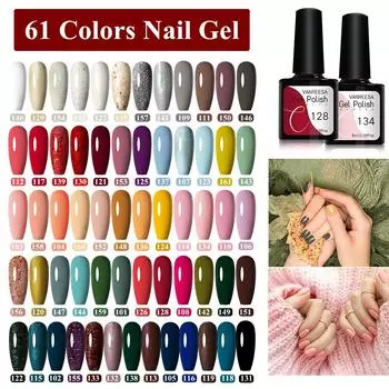 Набор гелей для ногтей VANREESA, 61 цвет, гель-лак для ногтей, стартовый набор для ногтей, набор пастельных гель-лаков для дизайна ногтей, набор для маникюра «сделай сам» дома