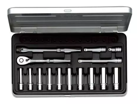 Набор глубоких торцевых ключей Kyoto Machinery Tools TB2L10 Drive 15 точек 1 набор (КТК) Угол 6.3мм