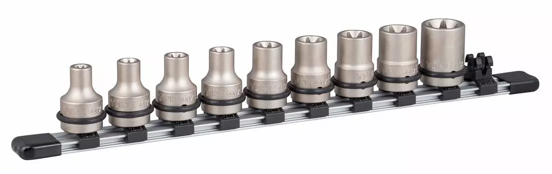 Набор головок Torx TONE для удара HATXE409 Угол привода Содержимое 9 предметов (с держателем) 12.7mm (1/2 )