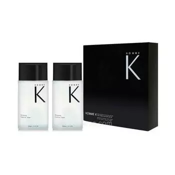 Набор Homme K из 2 предметов / Отбеливающий тоник 150 мл + Эмульсия против морщин 150 мл / Отбеливание + функция разглаживания морщин / Функциональная сертификация