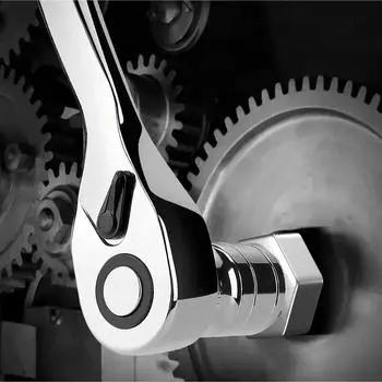 Набор храповых ключей с коротким храповым механизмом 1/4 3/8 1/2 дюйма, компактный двухразмерный 72-зубчатый ключ с храповым механизмом и короткой ручкой, быстрый инструмент для ремонта автомобиля